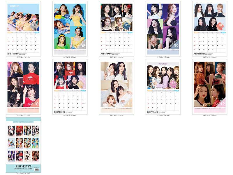 RED VELVET レッドベルベット 2019年壁掛けカレンダー K-STAR PHOTO WALL CALENDAR...