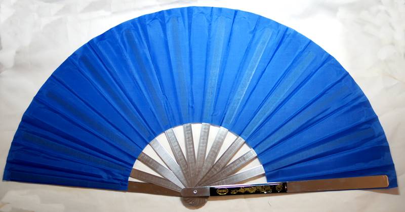 太極拳・カンフー 功夫 武闘 鉄扇子 軽量安価型 鉄扇 無地 青色・鉄扇専用袋別売