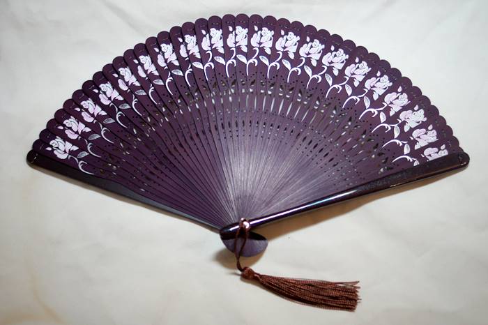 シルク製 扇子 F621-5
