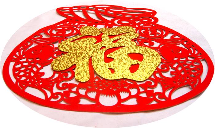 中国吉祥壁飾り 布賀紙 フェルト 福袋 金福 235A01