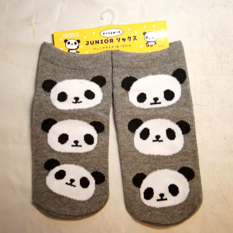 ころころ パンダ ジュニア ソックス TJJ006-GY