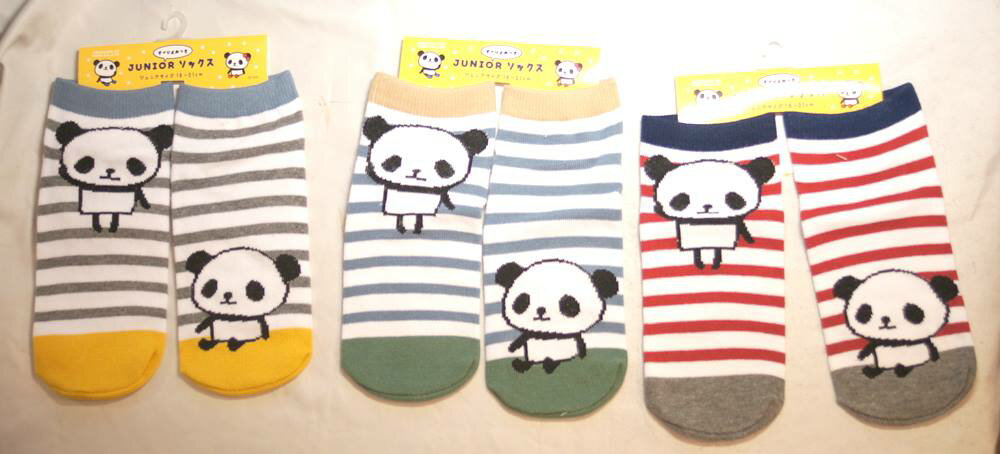 ボーダーベア パンダ ジュニア ソックス TJJ008-RE