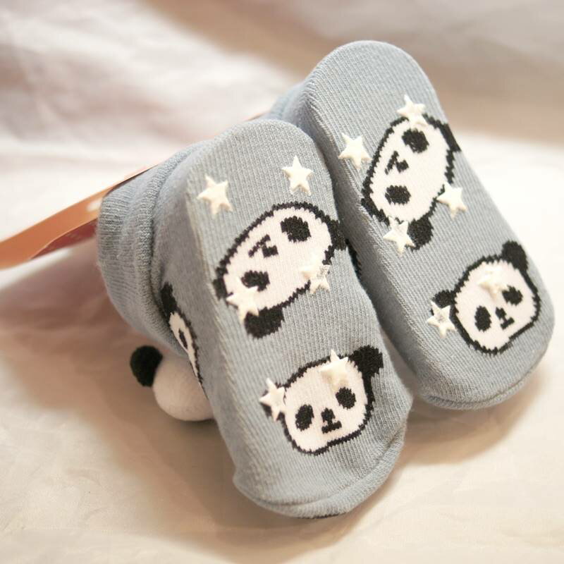 パンダ マスコット付き ベビー ソックス ランダムパンダ柄 【TBB030-BG】