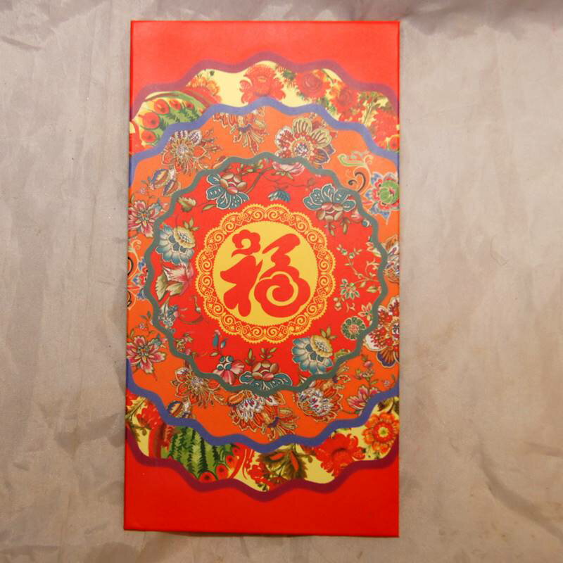 紅包 利是袋 彩花福4枚入り 徳雷版