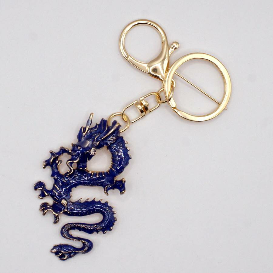 青龍 ブルー ドラゴン キーホルダー