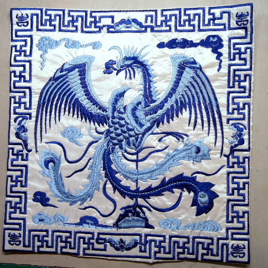 樂天商城 - 中華 刺繍 マット鳳凰 模様 新柄 色柄5