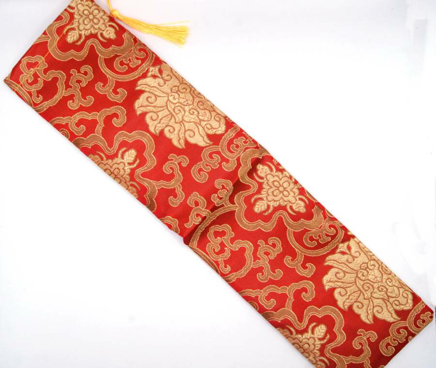 サテン生地 赤色 ヌンチャク(功夫扇子にも応用可)