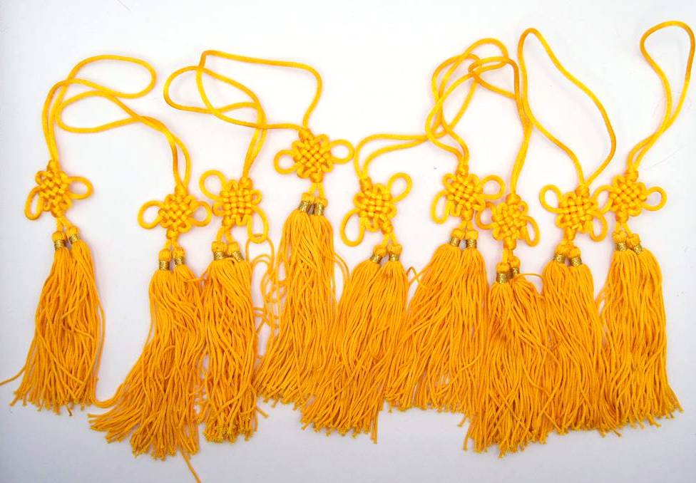 中国結び 房飾り Sサイズ 245P1473 黄色2 1本