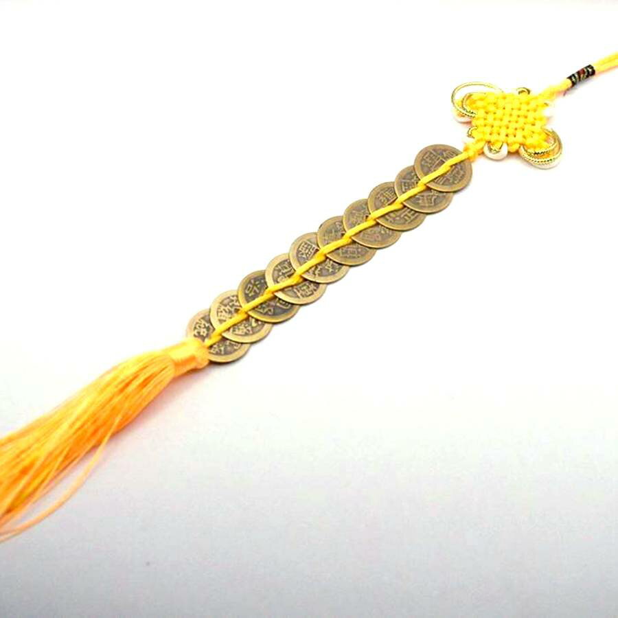 中国飾り 十帝古銭 吊るし飾り245011 黄色