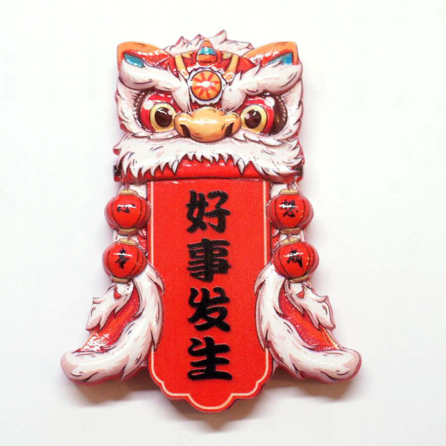 乐天商城 - ポリストーン製　獅子舞 獅子頭 マグネット6