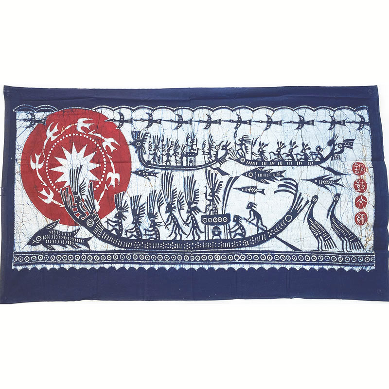 【中国工芸】ろうけつ染め 銅鼓文様iw100514a06