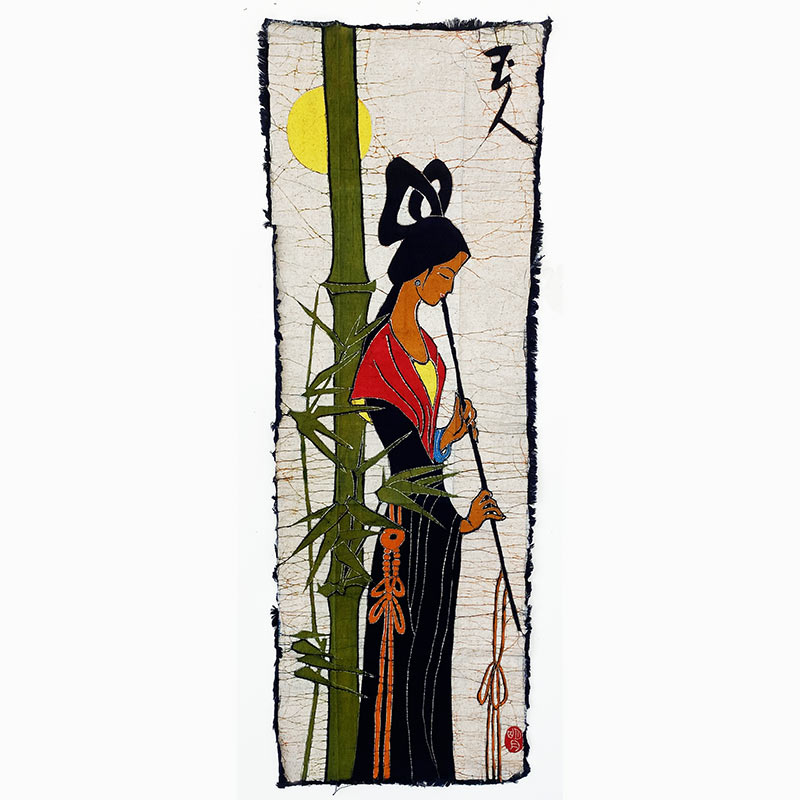 【中国工芸】ろうけつ染め 玉人iw100514a18