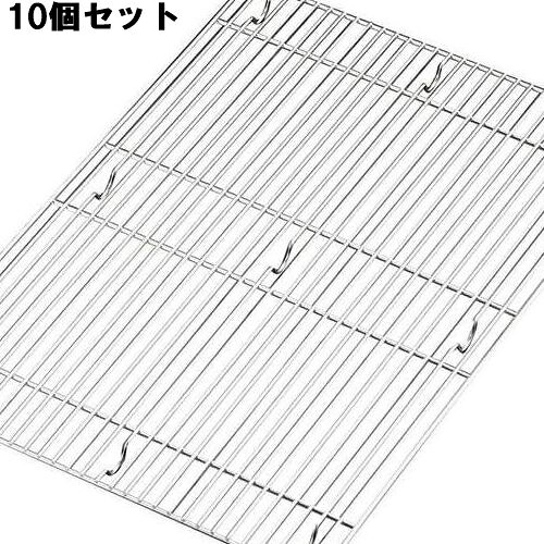 【10セット】EBM ステンレス 角バットアミ 細目(補強付)10枚取 /業務用/新品/小物送料対象商品