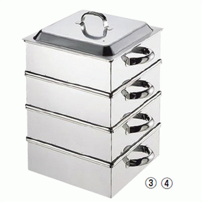 角蒸器 42cm 3段 業務用 18ー8 EBM /業務用/新品/送料無料