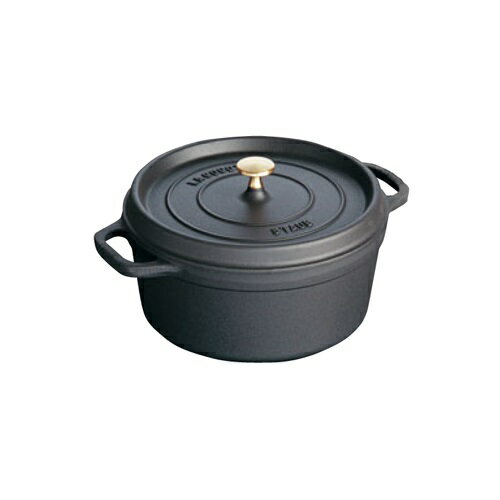 【家庭用】ストウブ（staub） ピコ・ココット 丸 12cm ブラック 40509-471 staub/業務用/新品 /テンポス