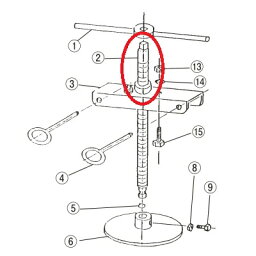 フードプロセッサー 【EBM 18-8 ギョーザ絞り器用 (2)ネジ棒(16メネジ付)】 EBM 【業務用】【送料無料】【プロ用】 /テンポス