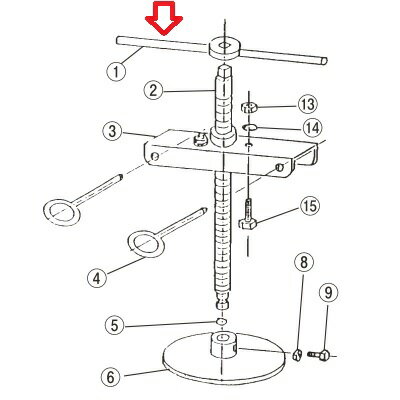 フードプロセッサー EBM 鉄 ギョーザ絞り器用 (1)ハンドル EBM/業務用/新品/テンポス