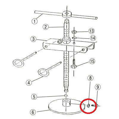 フードプロセッサー EBM 鉄 ギョーザ絞り器用 (8)ナット(押付板止め) EBM/プロ用/新品/小物送料対象商品