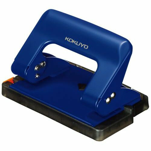 商品情報商品名：2穴パンチ（ラクアケ）ハンディタイプ PN-G17B商品番号：aa1-5473101JANコード：4901480319964カラー：青サイズ：幅118×奥行74×高さ88（ロック時高さ40）（mm）材質ダスターカバー：R-ポリプロピレン、用紙ガイド：ABS、ハンドル・本体：鋼板ポイント●テコ比が可変する設計で、軽い力で穴あけができます。●新設計の「用紙サイズガイド」（特許申請中）は本体から引き出すだけで使えるため、素早く用紙のセンター合わせができます。また、未使用時は本体に格納できるため邪魔になりません。●大きく見やすい「センターガイド」で、用紙の位置合わせがしやすいです。●横から見やすい「つき当てガイド」で、用紙が奥まで入っているかを確認できます。●ハンドル形状は、机に置いても手のひらで握っても手の掛かりがよく、力を加えやすい形状です。●ダスターカバーは、キャップに指を掛けやすく開けやすい仕様のため、抜きカスを捨てる際に散らばりにくいです。●ハンドルを下げた状態でコンパクトに収納できるハンドルロック付きです。画面上の色はブラウザやご使用のパソコンの設定により実物と異なる場合があります。JANコード：4901480319964