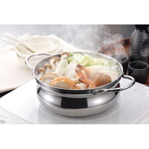 厨房機器と店舗用品 TENPOSの三層鋼土鍋風鍋 22cm/業務用/新品/小物送料対象商品｜アングル2