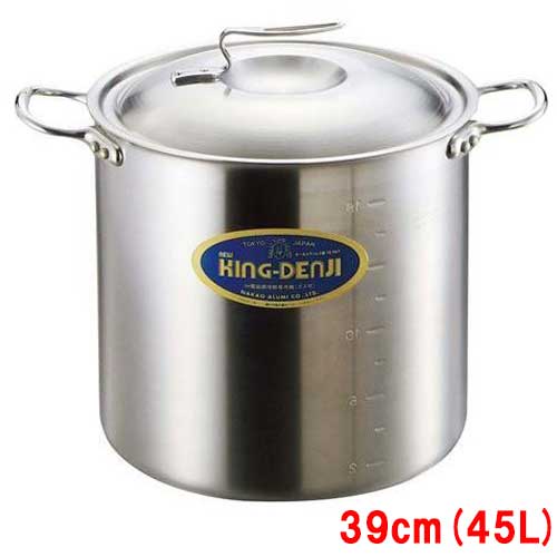 ニューキングデンジ 寸胴鍋(目盛付)39cm 高さ390(mm)/業務用/新品/送料無料