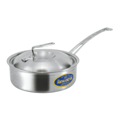 ニューキングデンジ 浅型片手鍋(目盛付)24cm 高さ80(mm)/業務用/新品/小物送料対象商品