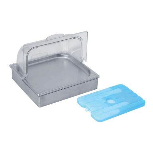 EBM エレガント アイスディスプレイセット2/3(サテン仕上) 幅370×奥行370×高さ250(mm)/業務用/新品/小物送料対象商品/テンポス(3.0)