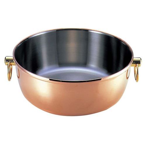 【ロイヤルクラデックス 銅メッキ しゃぶしゃぶ鍋CQCW-240C・SC兼用蓋】 幅254(mm)/業務用/新品/送料無料