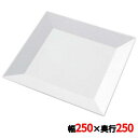 プラ容器 角皿 25(10枚入)白磁 幅250×奥行250×高さ18(mm)/プロ用/新品 /小物送料対象商品