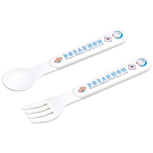 ■商品説明■商品名：子供食器 ドラえもん スプーン・フォークセット SF-27 40921メーカー品番：7973930お届け数：1外寸(mm)：スプーン28×135×H10、フォーク24×135×H10重量：30g材質：ABS樹脂洗浄機：○耐熱・耐冷温度：耐熱温度:140度耐冷温度:-30度●耐熱温度:140度耐冷温度:-30度。●衝撃に強く、落としても割れない子供食器です。【配送料について】【ご注意】画面上の色はブラウザやご使用のパソコンの設定により実物と異なる場合があります。