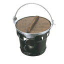 囲炉裏鍋 銅なべ 木蓋付 15cm アルミ 業務用 K