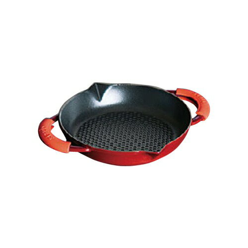 ニダベイユ シリーズ フライパン 【ストウブ（staub） ニダベイユ ホルダー付フライパン 28cm チェリー 40509-886】 staub 40509-886　内径:280、底径:235、深さ:50 /業務用/新品/送料無料 /テンポス