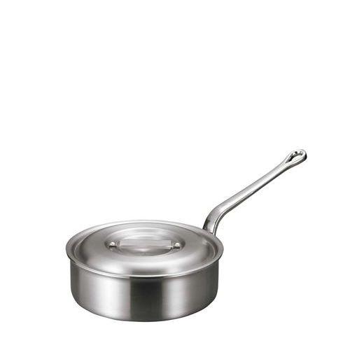 Sauce Pans - アルミ バリックス 浅型 片手鍋(磨き仕上げ)24cm/業務用/新品/小物送料対象商品