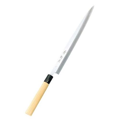 商品情報商品名：兼松作 日本鋼 ふぐ引庖丁 27cmメーカー型番：0574200JANコード：4548170010321入り数：1サイズ(外寸mm)：420サイズ(内寸mm)：-重量：115g材質：安来鋼3号刃渡り：27cm商品について●業務用では一般的なラインで、刃研ぎも簡単にでき、取扱いがやさしい庖丁です。●熟練の庖丁鍛冶職人が、日本刀と同じ手法の火造り鍛造、焼入れ(硬度を出す)、焼きもどし(粘り強さを出す)を行った1丁ずつ全てが手作りの魂がこもった逸品です。●片刃■ 配送について ■【ご注意】画面上の色はブラウザやご使用のパソコンの設定により実物と異なる場合があります。
