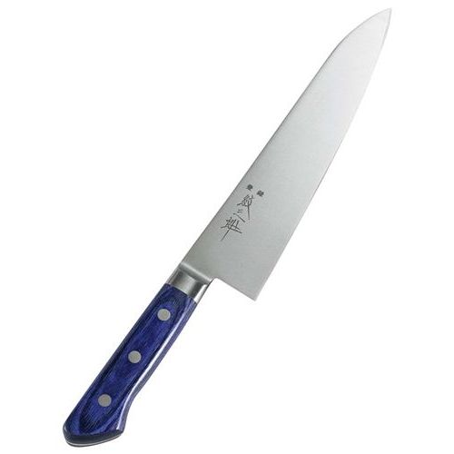 商品情報商品名：紋三郎 モリブデン鋼 ツバ付 青合板 牛刀 30cmメーカー型番：1290840JANコード：-入り数：1サイズ(外寸mm)：全長：438サイズ(内寸mm)：-重量：316g材質：AUS-8A材刃渡り：30cm商品について●モリブデン・バナジウムに炭素量を増加させ、硬さ・耐摩耗性・ネバリを一層向上させた高級ステンレス庖丁です。切れ味はもちろんのことハンドルに青合板を使用しています。配送料について※この商品は、全国 配送料無料 にてお届けいたします。※北海道・沖縄・離島や一部地域では追加配送料が発生致します。自動配信メールの金額に、配送料金は含まれておりません。ご注文内容の確認後、納期と配送料金につきまして、ご連絡させて頂きます。※ご注文前に配送料金の確認をご希望の方へ。「お問い合わせボタン」から、お求めの商品数・配送先のご住所をご記入頂き、お問い合わせ下さいます様お願い致します。