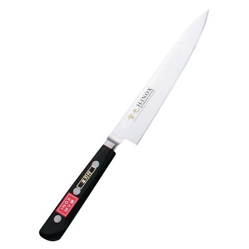 商品情報商品名：堺實光 INOX ペティーナイフ 12cmメーカー型番：5801800JANコード：4974158510017入り数：1サイズ(外寸mm)：234サイズ(内寸mm)：-重量：84g材質：モリブデン鋼刃渡り：12cm商品について●出荷時に全て『手研ぎ本刃付』(機械ではなく職人の手で一本、一本仕上げています)をしておりますので、ご使用時に手入れをしなくてもすぐにご使用していただけます。●両刃配送料について【ご注意】画面上の色はブラウザやご使用のパソコンの設定により実物と異なる場合があります。