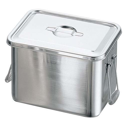 UK 18-8 角型 ストックポット 34cm 手付/業務用/新品/送料無料