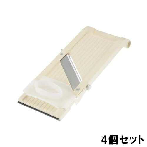 こんなお悩み、ありませんか？ ? キャベツの千切りに毎日30分以上かかる ? スライスの厚さがバラバラできれいに揃わない ? 家庭用は刃がすぐ切れなくなる／包丁は怖い ベンリナーNo.95が全部解決します。 選ばれ続ける、3つの理由 理由(1) 0.5～8mm、厚さ自由自在 ダイヤルを回すだけで0.5mmの極薄から8mmの厚切りまで自在。ふわふわキャベツの千切りも、シャキッと大根サラダもピタッと決まります。 理由(2) 替刃3種で千切り・短冊・スライス1台に 3種類の替刃が標準装備。付け替えるだけで1台何役にも。刃ごとに外してお手入れも衛生的。 理由(3) プロ厨房で愛され続けて半世紀 とんかつ店・お好み焼き店・ホテル・学校給食…全国のプロが選び続けて50年。ステンレス刃の切れ味と本体の安定感で毎日の調理を支えます。 こんなお料理に大活躍！ 〓 キャベツの千切りとんかつ屋仕込み・1玉約30秒 〓 大根サラダ・つまお刺身も映えるシャキッと食感 〓 にんじん千切りきんぴら・ラペがプロ仕上がり 〓 きゅうり薄切り酢の物・サンドに均一な薄さ 商品スペック サイズ幅365×奥行130×高50mm 厚み調整0.5～8mm（無段階） 替刃スライス・千切り・短冊（3種付属） 材質本体:ABS／刃:ステンレス 付属品安全ホルダー（指ガード） お届け数4 使い方は3ステップ (1)刃を選ぶ 料理に合わせてスライス・千切り・短冊からセット (2)厚みを決める ダイヤルで0.5～8mmに設定 (3)食材をスライド 安全ホルダーにセットして前後に動かすだけ 〓 安全への配慮 指を守る安全ホルダー標準装備。お子さまがいるご家庭でも安心。 〓 お手入れ簡単 刃は取り外して水洗いOK。ステンレスでサビにくく長持ち。 よくあるご質問（Q&A） Q. 食洗機で洗えますか？ A. 本体・刃ともに手洗いを推奨します。刃が鋭いため手洗いが安全で長持ちします。 Q. 替刃だけ別途購入できますか？ A. はい、替刃のみのご購入も可能です。長くお使いいただけます。 Q. キャベツ以外、どんな野菜が切れますか？ A. 大根・にんじん・きゅうり・玉ねぎ・じゃがいもなど、ほとんどの野菜に対応します。 Q. 家庭でも使えますか？ A. はい、ご家庭でもお使いいただけます。プロの仕上がりが自宅でも実現できます。 【ご注意】刃は鋭利です。必ず安全ホルダーをご使用ください。画面上の色は端末設定により実物と異なる場合があります。 ●単品はこちら【配送料について】【ご注意】画面上の色はブラウザやご使用のパソコンの設定により実物と異なる場合があります。