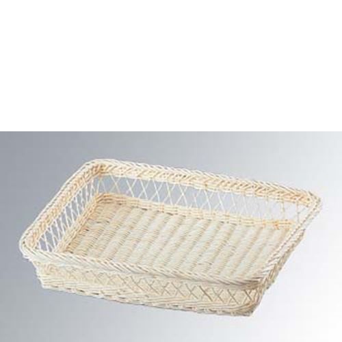 籐製角カゴ 16－728A(618A)370×300×H75/業務用/新品/小物送料対象商品