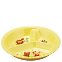 メラミン子供食器 みんなともだち。3ッ切ランチ皿 YMA-1 イエロー/業務用/新品/小物送料対象商品