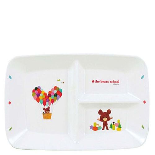 Plates - メラミン子供食器 くまのがっこう 三切プレート M－1360J/業務用/新品/小物送料対象商品