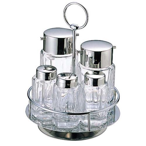 Spice Containers - ＃80 五本立 カスターセット ガラス製/業務用/新品/小物送料対象商品