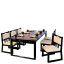 木製テーブル座卓 8本脚・ずり脚 4人膳(H600/H325)黒木目 1500×900/業務用/新品/送料無料