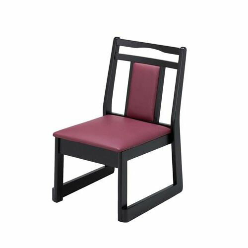業務用椅子 木製 日野高椅子 レザー張り ワイン/業務用/新品/送料無料