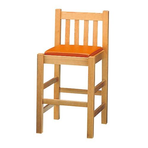 業務用椅子 業務用和風椅子 白木塗(座 茶レザー)高 ブナ材 11－504－2/業務用/新品/送料無料