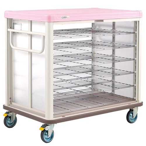 エレクター COO常温配膳車 シャッター式 ベーシックタイプ JCSB54RSP シュガーピンク/業務用/新品/送料無料