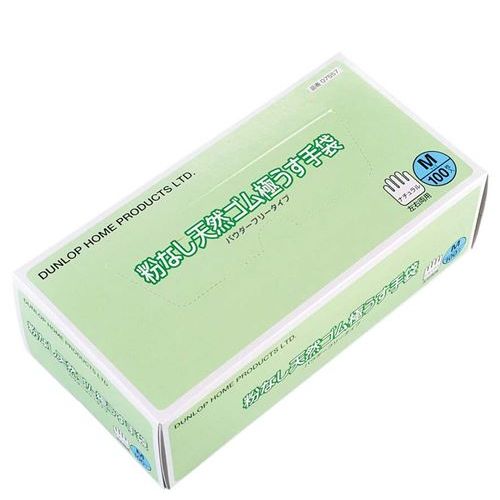 ダンロップ 極薄手袋 粉なし(100枚入)M 天然ゴム/業務用/新品/小物送料対象商品