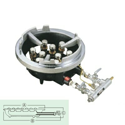 TG-12J 13A(都市ガス) 鋳物コンロ サントク ジャンボ ガスコンロ TG型 /送料無料