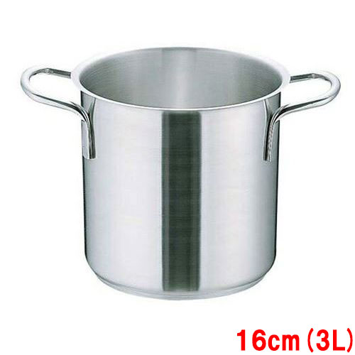 【TKG】ステンレス寸胴鍋Murano(ムラノ)インダクション18-8(蓋無) 16cm /9-0005-0101/業務用/新品/小物..