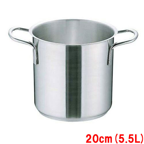 【TKG】ステンレス寸胴鍋Murano(ムラノ)インダクション18-8(蓋無) 20cm /9-0005-0102/業務用/新品/小物..